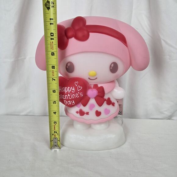 Hello Kitty My Melody Lighted Blow Mold Valentines Day Decor 12" Cartoon Pink - Picture 2 of 9